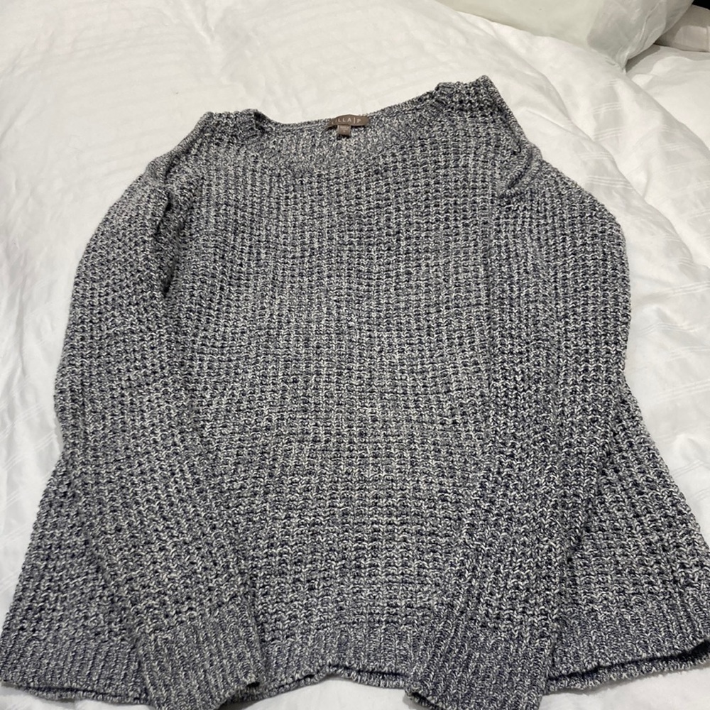 Stunning shoulder baring  grey sweater